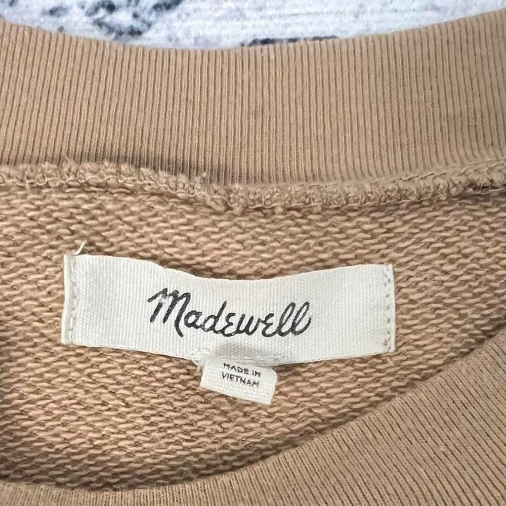 Madewell Tiger Stripe Crop Sweatshirt - Size XS
